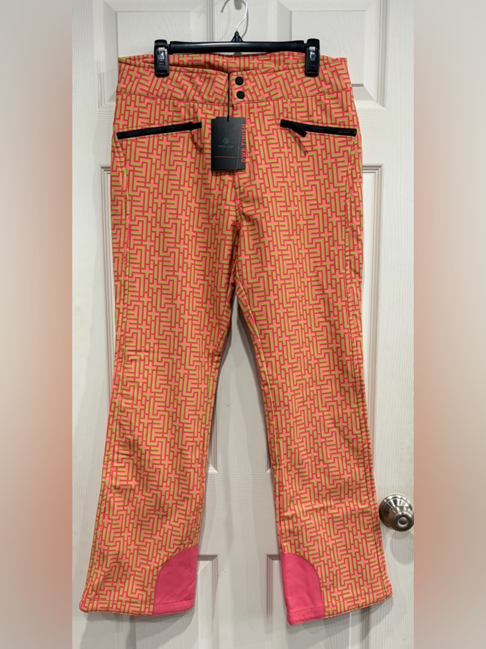 Bogner Women's Size 12 Ireen Ski Pants Neon Green Pink Orange Nwt Snow